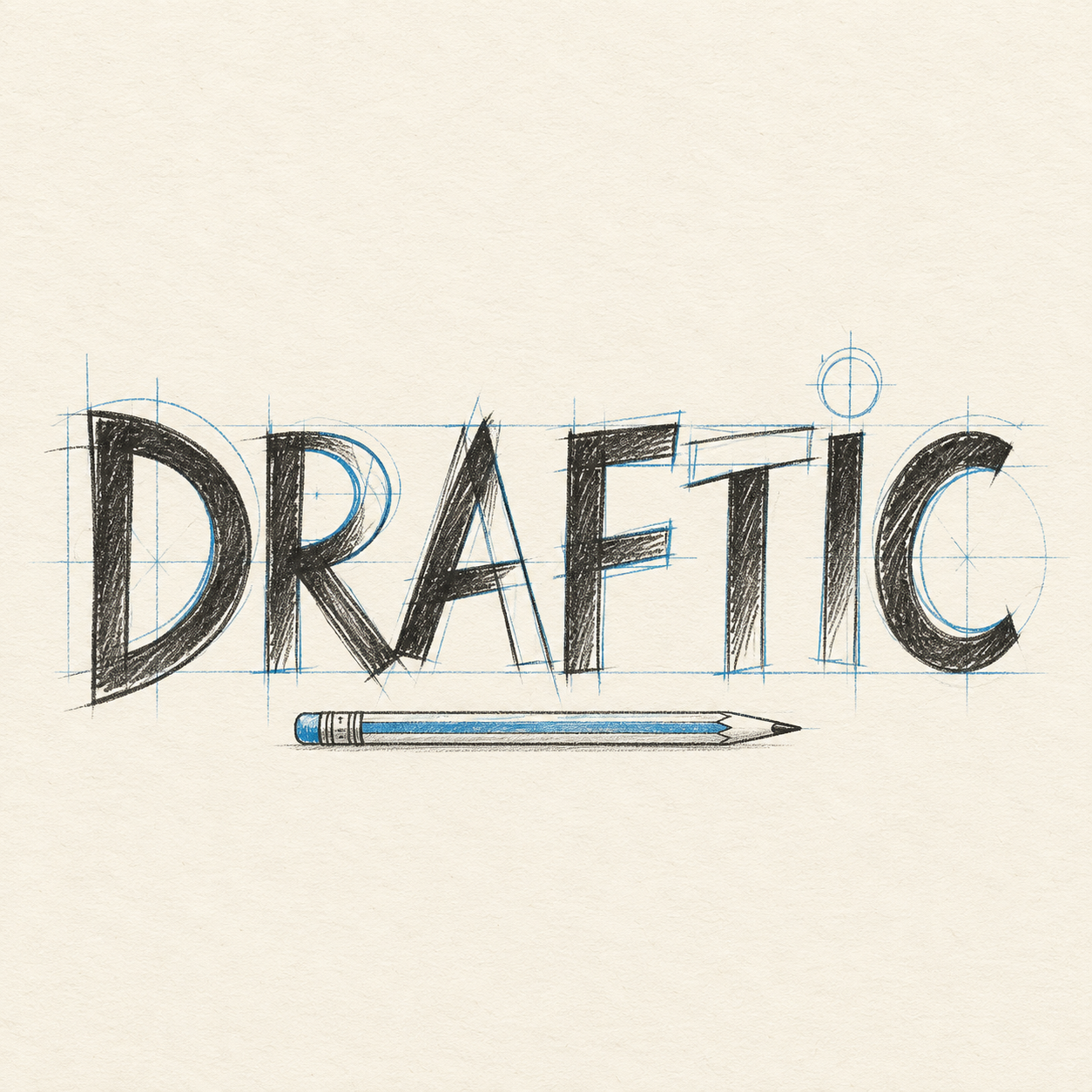 Draftic wordmark sketch